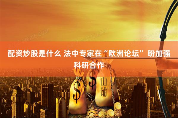 配资炒股是什么 法中专家在“欧洲论坛” 盼加强科研合作